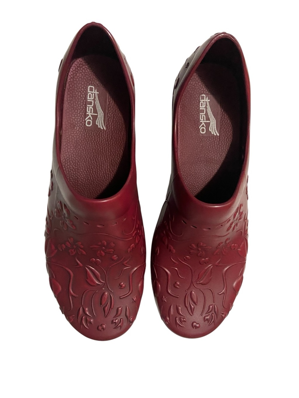 Dansko Pixie Molded Eva Floral Embossed Slip Resistant Clogs Professional - Picture 10 of 16